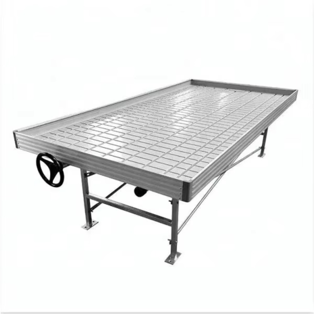 Flood Tray Table - โต๊ะปลูกพืชในโรงเรือนแบบเคลื่อนย้ายได้ ถาดปลูกแบบกันน้ำ โต๊ะเลื่อนสำหรับปลูกพืชแนวตั้ง ระบบปลูกพืชแบบไฮโดรโปนิกส์ โต๊ะปลูกแบบมีล้อเลื่อน