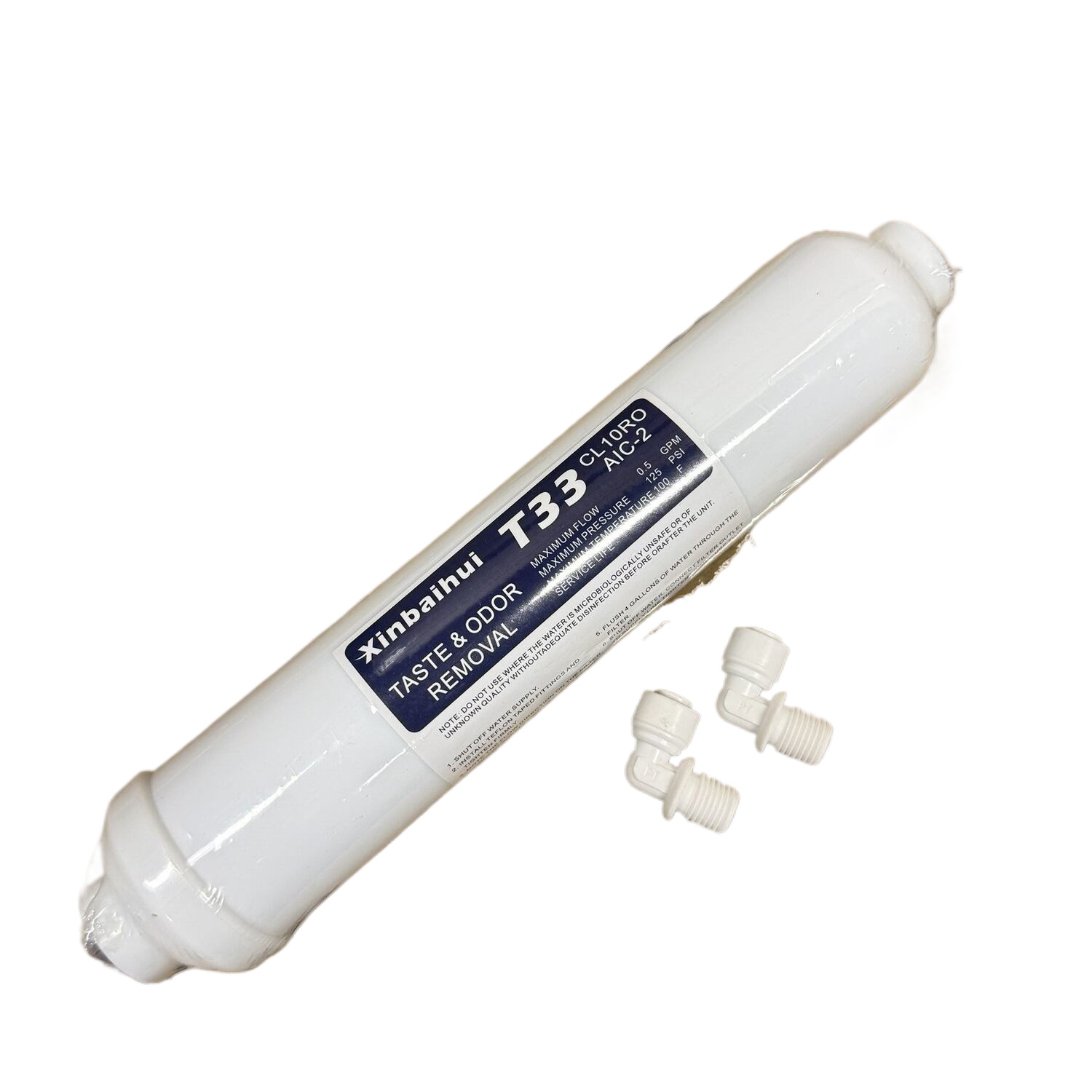 Carbon Filter Inline - ไส้กรองคาร์บอนแบบเกลียว T33 จากกะลามะพร้าวคุณภาพพรีเมียม สำหรับเครื่องกรองน้ำระบบ RO Reverse