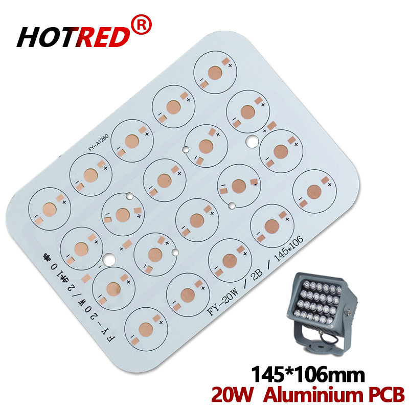 Flood Tray Table - แผ่นฐานอะลูมิเนียมสำหรับแผงวงจร LED สำหรับชิป LED 1W 3W