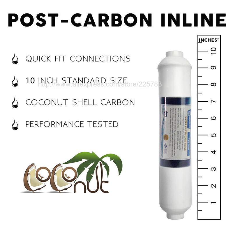 10 นิ้ว T33 เครื่องกรองน้ำมะพร - Carbon Filter Inline บทวิจารณ์และราคา