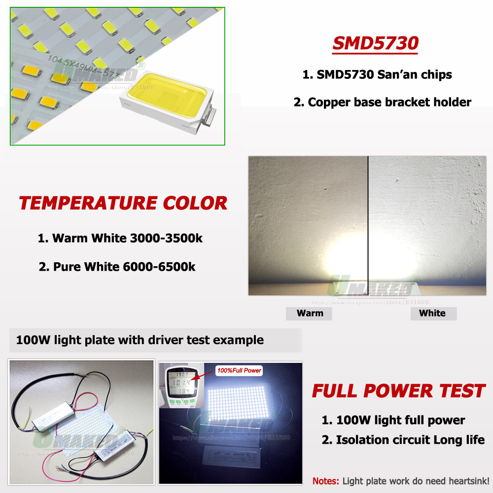 50W LED PCB + Floodlight แผ่นช - Flood Tray Table บทวิจารณ์และราคา